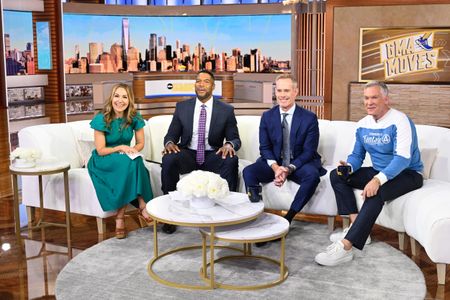 LORI BERGAMOTTO, MICHAEL STRAHAN, JOE BUCK, SAM CHAMPION