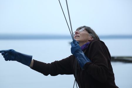Gail Sterling commercially fishes for salmon. (National Geographic/Wayne Moss)