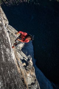 Jimmy Chin during production of National Geographic Documentary Films Oscar nominated "Free Solo".  (National Geographic/Cheyne Lempe)