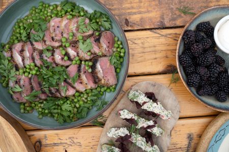 Chef Anna Haugh's final dishes. (National Geographic/Justin Mandel)