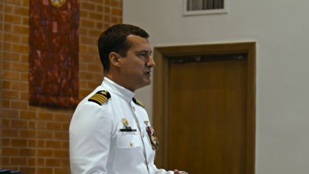 Capt. Juston "Poker" Kuch, Commodore, Training Wing 1. (Credit: National Geographic)