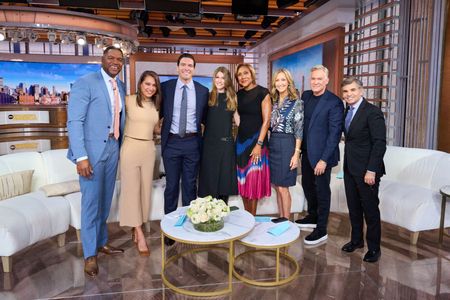 GINGER ZEE, MICHAEL STRAHAN, WILL REEVE, AMANDA RUBIN, ROBIN ROBERTS, LARA SPENCER, SAM CHAMPION, GEORGE STEPHANOPOULOS