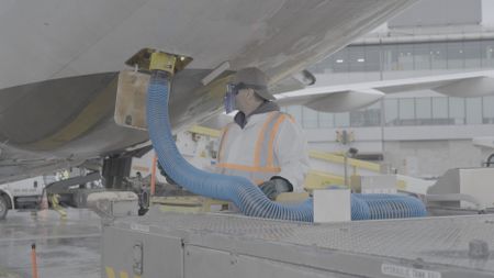 A Maintenance worker at the Toronto Pearson International Airport.  (Arrow International Media Ltd & Cantina Media)