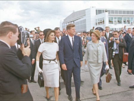 President John F. Kennedy and first lady Jaqueline Kennedy are pictured while on the campaign trail in San Antonio, Nov. 21, 1963. (John F. Kennedy Presidential Library and Museum, Boston)