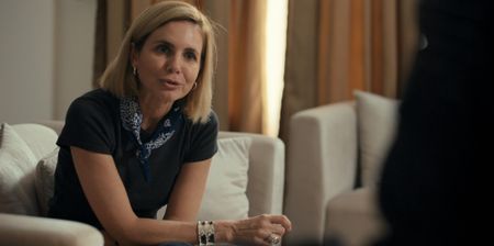 Mariana van Zeller interviews her scammer in Ghana. (National Geographic)
