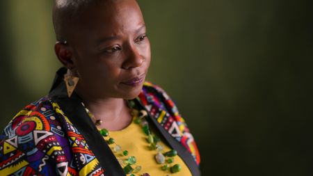 National Geographic Explorer Koketso Mookodi sits for an interview. (National Geographic)