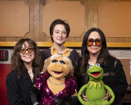 GIDEON ADLON, VALENTINE ROCKY ADLON, MISS PIGGY, PAMELA ADLON, KERMIT THE FROG
