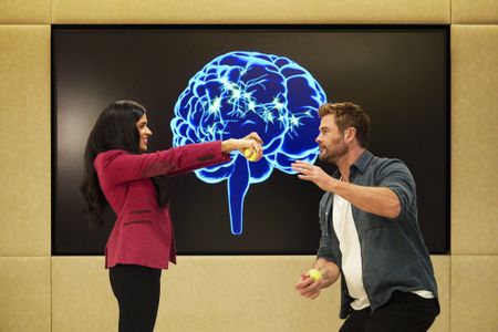 Chris Hemsworth works with cognitive scientist Dr. Maya Shankar as he discovers that learning new skills is the key to boosting brain health, enhancing memory, focus and protecting against age-related cognitive decline. (credit: National Geographic/Laura Radford)