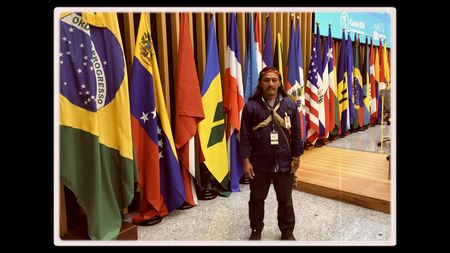 Penti stands ouside court as he fights to save his home.  (credit: Judith Kimmerling)