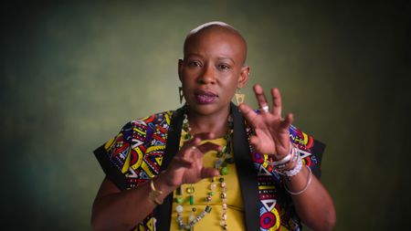 National Geographic Explorer Koketso Mookodi sits for an interview. (National Geographic)
