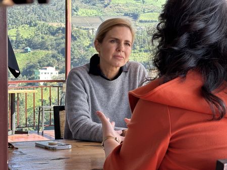 Mariana van Zeller speaks with trafficking expert Mimi in Sapa, Vietnam. (National Geographic)