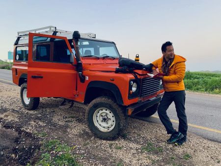 Acre, Israel - Dr. Albert Lin on his way to Belvoir Fortress. (Blakeway Productions/National Geographic)