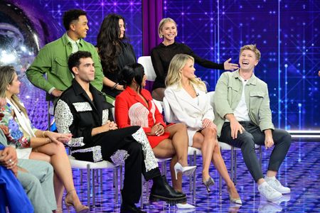 TOP ROW: BRANDON ARMSTRONG, LAUREN JAUREGUI, JULIANNE HOUGH. BOTTOM ROW: DANIELLE FISHEL, EZRA SOSA, JORDAN CHILES, WITNEY CARSON, ROBERT IRWIN