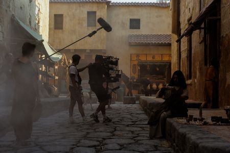 Behind-the-scenes as crew films Avianius going into his home. (National Geographic/Darrin Zammit Lupi)