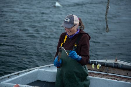 Gail Sterling commercially fishes for salmon. (National Geographic/Wayne Moss)
