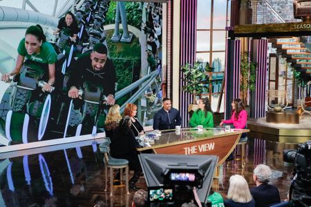 SARA HAINES, WHOOPI GOLDBERG, JOY BEHAR, JALEN HURTS, SUNNY HOSTIN, ALYSSA FARAH GRIFFIN