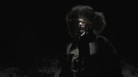 Chevie Roach hunts for moose along the Innoko River. (BBC Studios Reality Productions, LLC/Jayce Kolinski)
