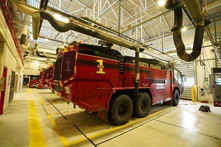 Firetruck at the Toronto Pearson Firehall. (Arrow International Media Ltd & Cantina Media)