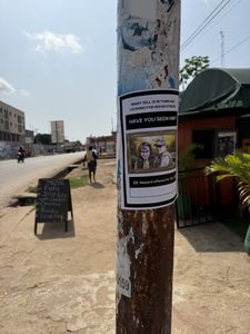 The "Mary Zelle" and "Mark Turner" ad posted in Accra, Ghana. (National Geographic/Daniel Hollis Diamond)