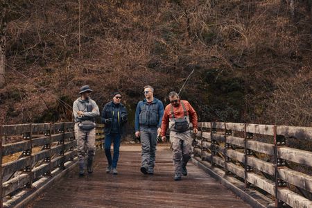 Stanley delves into the complex identity of Italyìs northernmost region, where many speak German as well as Italian. He fly fishes in a glacial river with locals. (credit: National Geographic/Matt Holyoak)