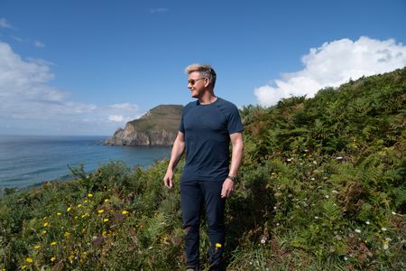 Gordon Ramsay at Costa da Morte, Spain. (National Geographic/Justin Mandel)