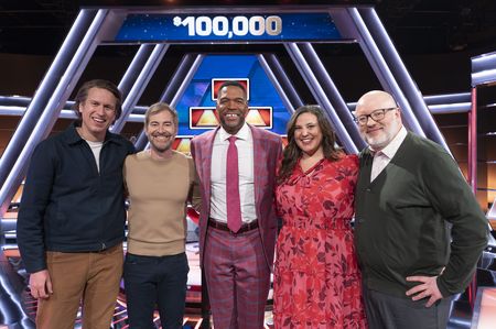 PETE HOLMES. MARK DUPLASS, MICHAEL STRAHAN, JUANITA ANDERSEN, MARK ADAMS