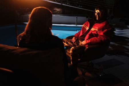 Mariana van Zeller interviews Michael about his past as an operations manager at Rodeo Recovery. (National Geographic)