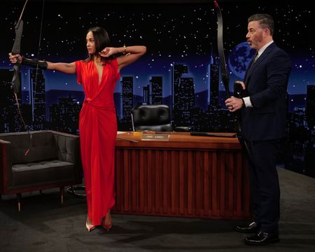 ZOE SALDAÑA, JIMMY KIMMEL