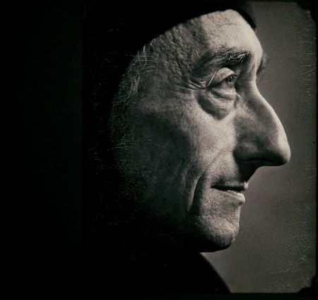 BECOMING COUSTEAU - Jacques Cousteau in a diving suit, 1972. (Credit: Yousuf Karsh)