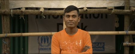 Kamal Hussein in Kutupalong, the world's largest refugee camp. Lost and Found, directed by Academy Award winner Orlando von Einsiedel (“The White Helmets”, “Virunga"), is an inspiring story of humanity and heroism in Kutupalong, that follows Kamal Hussein, a Rohingya refugee who has dedicated his life to reuniting children with their parents. (Nobel Media/Franklin Dow)