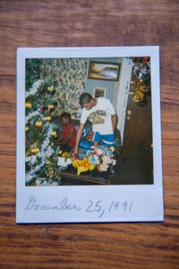 David Brown, formerly known as Fulton County John Doe, in a family polaroid from Christmas 1991. (National Geographic/Tom Beard)