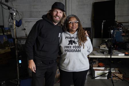 Directors Diego Hurtado de Mendoza, left, and Lisa CortÈs behind-the-scenes in Denver.  (credit: National Geographic/Ryan Dearth)