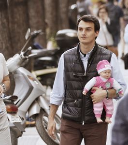 Thessaloniki, Greece - Jason Hadzikostas holding a doll which is used for his app, iCry2Talk. (Credit: Future of Work Film Inc)