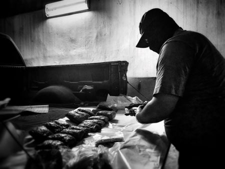 Sinaloa narco packs truck with bags of heroin. (Nick Quested)