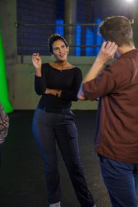 Diva Amon at the studio lab shoot. (National Geographic/Aubrey Fagon)