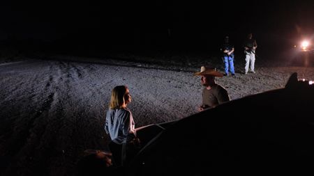 Mariana van Zeller interviews Samuel Hall. (National Geographic)
