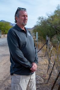Bruce Anderson, Pima County Medical Examiner's Office, looks out to the site where Jane Doe's body was discovered in 1992. (National Geographic/Tom Beard)
