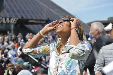 NEWS - ABC News and Nat Geo will cover the total solar eclipse via a live two-hour special “Eclipse Across America” on Monday, April 8, 2024 2pm-4pm. ET on ABC, National Geographic Channel, Nat Geo Wild, Disney+ and Hulu (via the ABC News Live channel) as the eclipse travels across North America. (ABC/ DUANE PROKOP )