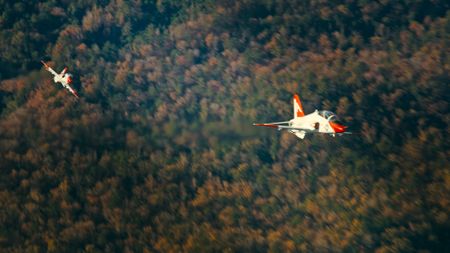 Student 1st Lt Austin Claggett during a dogfighting test. (Credit: National Geographic)