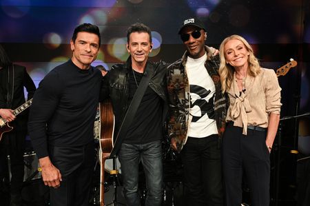 MARK CONSUELOS, ERIC HIRSHBERG, ALOE BLACC, KELLY RIPA