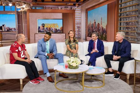 ROB FREEDMAN, MICHAEL STRAHAN, GINGER ZEE, GEORGE STEPHANOPOULOS, SAM CHAMPION