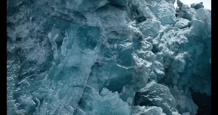 Glacial tongue descends into glacial lagoon.  (credit: National Geographic)
