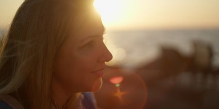Kathleen Martinez at sunset in Alexandria. (credit:  National Geographic)