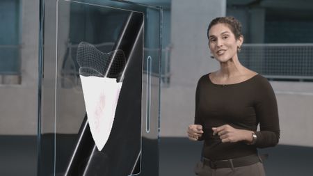 Dr Diva Amon, explaining how the size of a shark can be estimated by the size of their teeth whilst in the shark lab. (National Geographic)