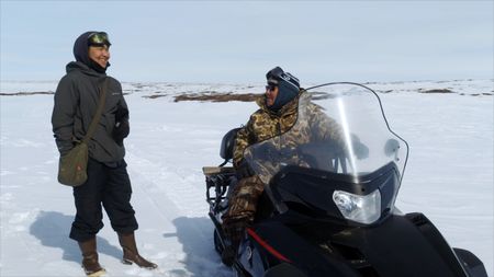 Sonna Boy and John Pingayak hunt ptarmigan. (National Geographic)