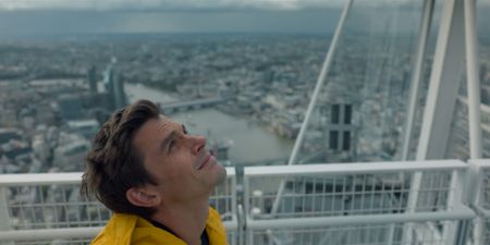 Antoni Porowski stands atop the Shard in London. (National Geographic)