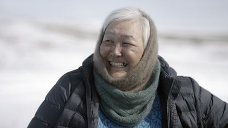 Teresa Pingayak in the winter season, out on the tundra. (National Geographic/Matt Kynoch)