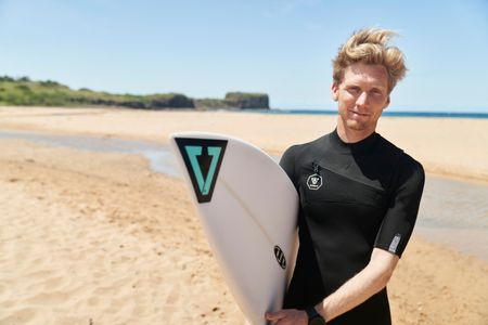 Brett Connellan at Bombo Beach. (National Geographic/Justine Kerrigan)