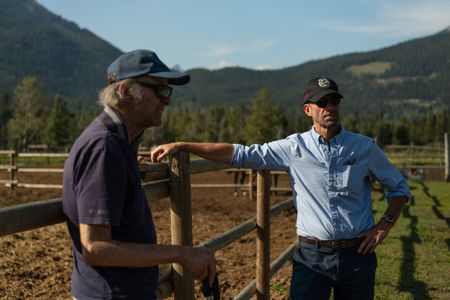 Sir Ranulph Fiennes and actor Joseph Fiennes talk at Banff Trail Riders as they revisit Ran’s 1971 expedition of Canada’s British Columbia.  Amidst mountains and whale watching, Sir Ranulph Fiennes and his cousin Joseph Fiennes reflect on Ran’s epic life and his new challenge of life with Parkinson’s. (National Geographic)