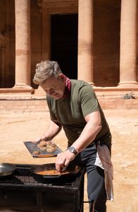 Gordon Ramsay during the final cook at Petra, Jordan. (National Geographic/Justin Mandel)